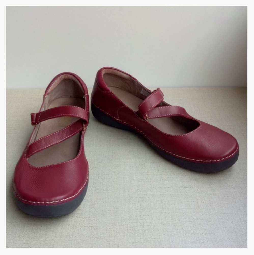 Vionic Women US 9.5 Judith Burgundy Mary Jane's